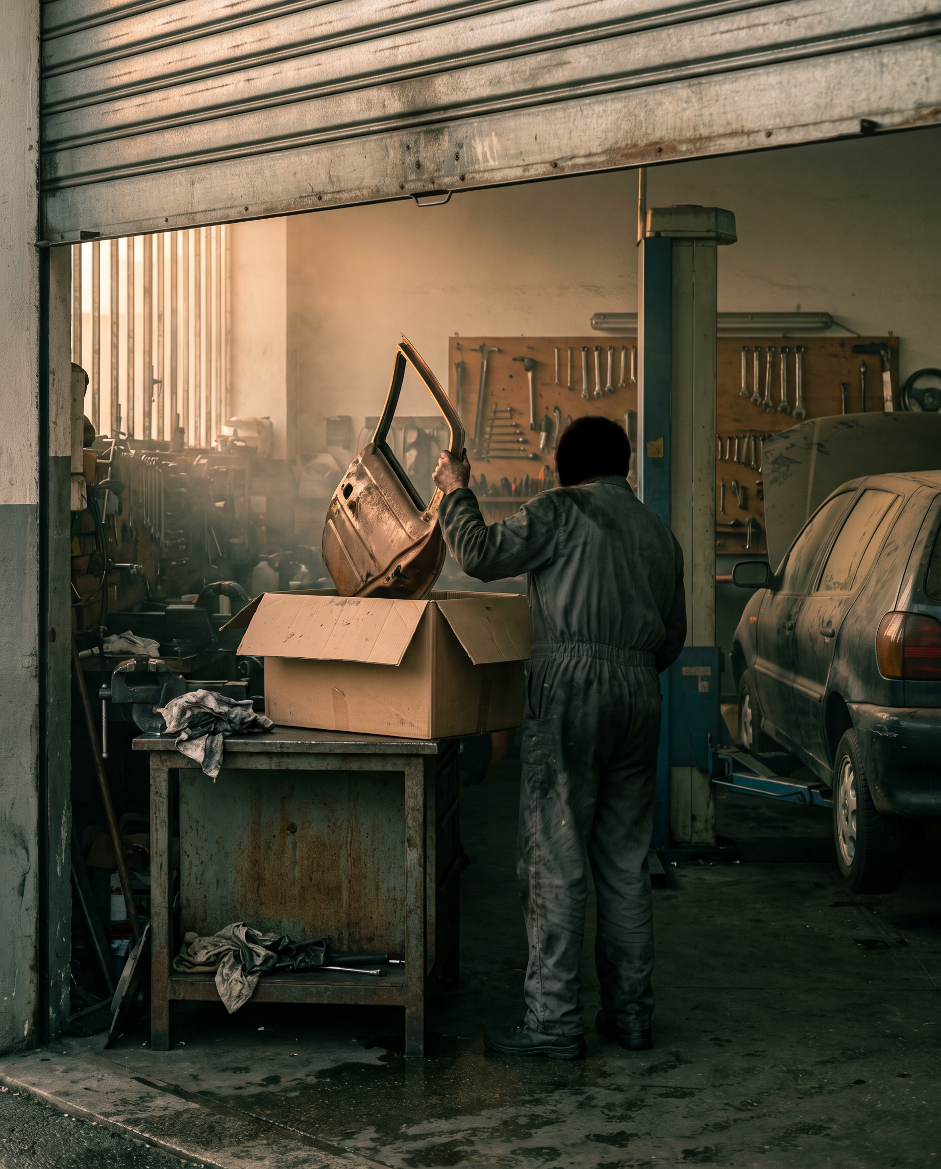 Un'officina italiana riceve un ricambio ordinato dalla rete AIperDemolitori